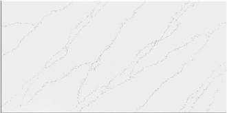 Qiangnuo Lightning Texture White Calacatta Quartz Kitchen Worktops