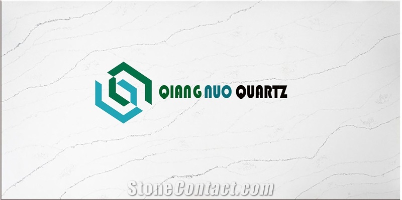 Qiangnuo Sketches Calacatta Quartz Kitchen Countertop