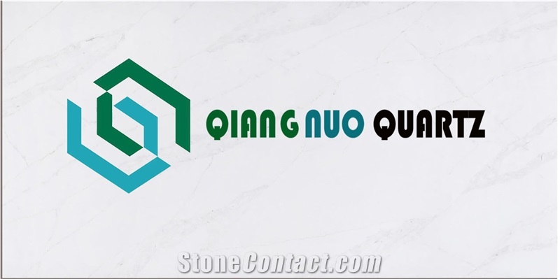 White Light Grain Quartz Stone 20Mm Kitchen Countertop