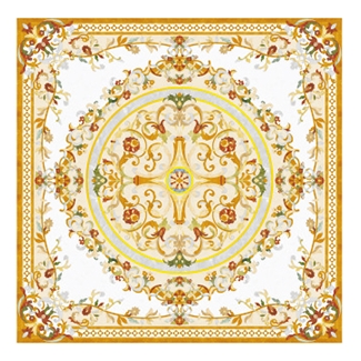 Luxury Waterjet Marble Inlay Medallion Carpet Floor Villa