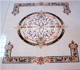 Marble Inlay Medall Waterjet Medallions
