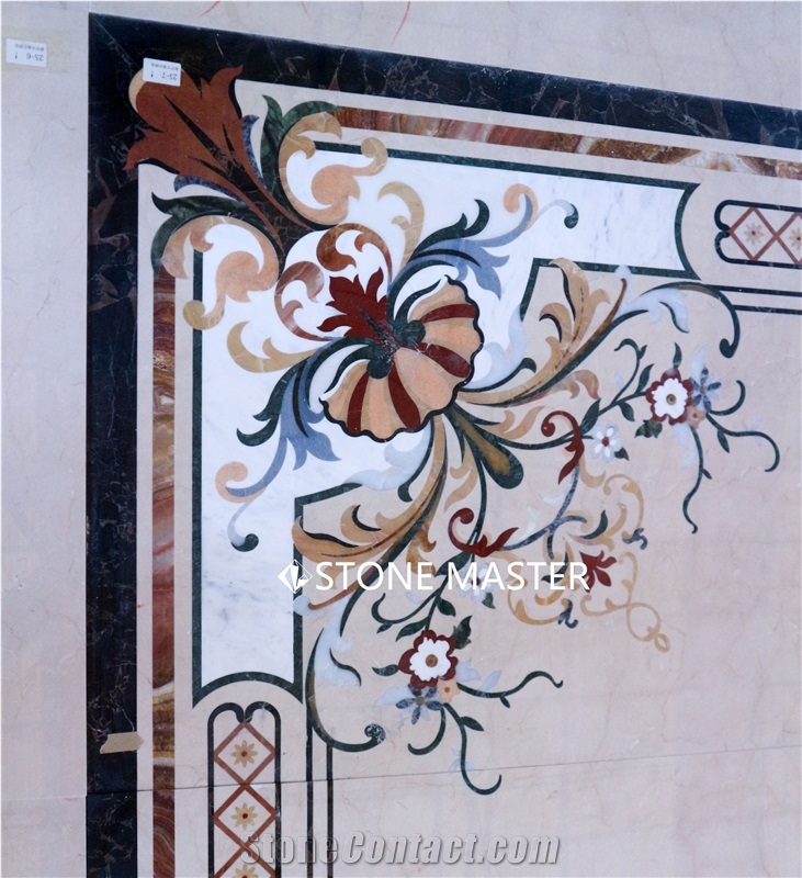 Marble Inlay Medall Waterjet Medallions