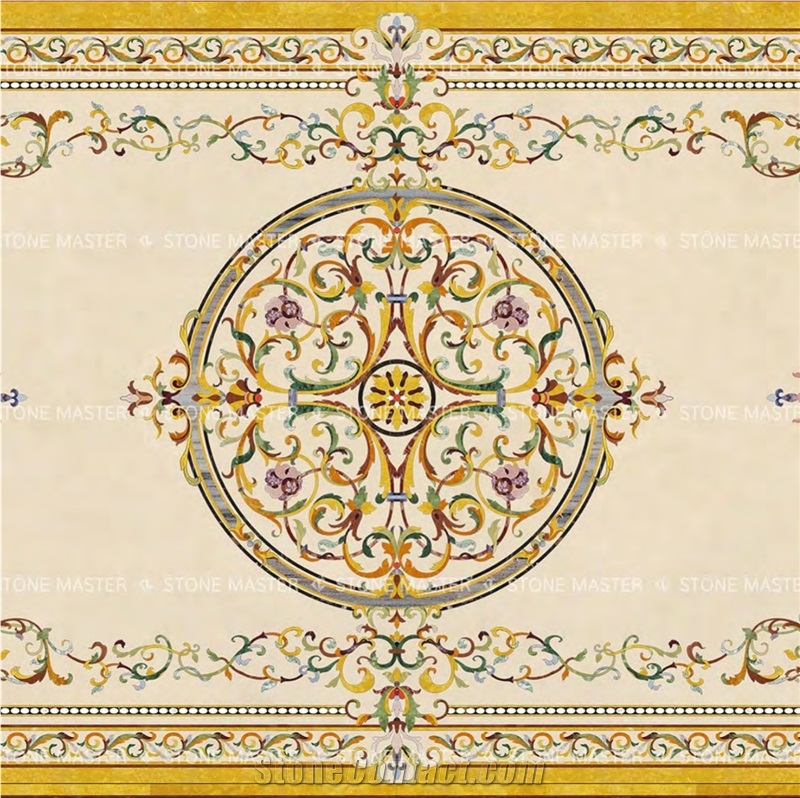Marble Inlay Medallion For Luxury Villa