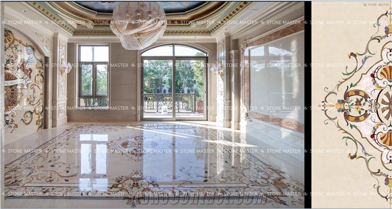Marble Inlay Medallion For Luxury Villa