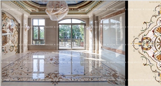 Marble Inlay Medallion For Luxury Villa