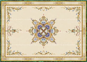 Marble Inlay Medallion For Luxury Villa