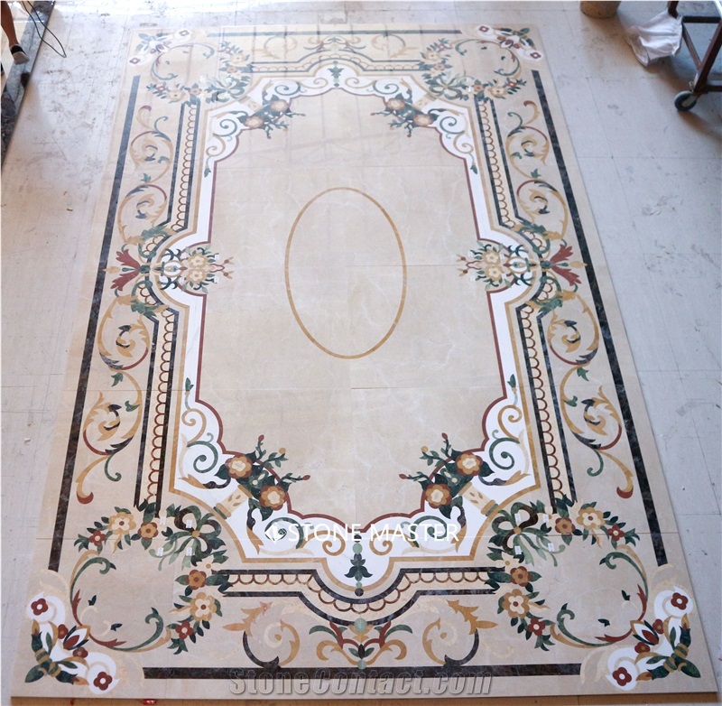 Marble Inlay Medallion For Luxury Villa