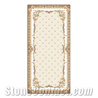 Marble Inlay Waterjet Stone Medallion Floor Classic Luxury