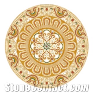 Marble Inlay Waterjet Stone Medallion Floor Classic Luxury