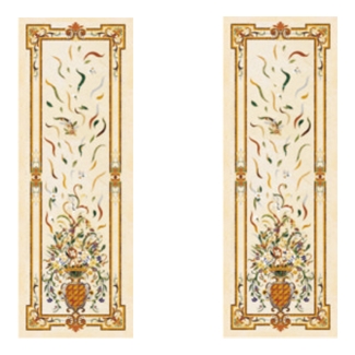 Marble Water-Jet Inlay Floor Medallions For Hotel Corridor
