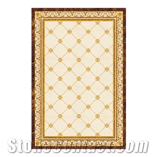 Marble Water-Jet Inlay Floor Medallions For Hotel Corridor