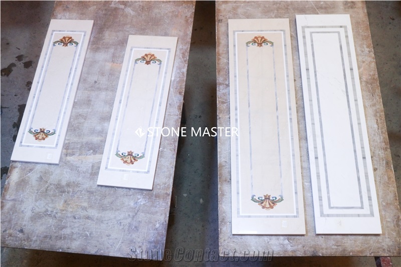 Water-Jet Marble Stone Inlay Medallion Corridor Stunning