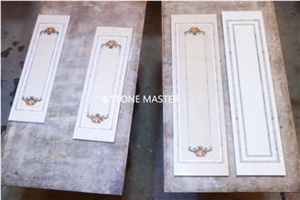 Water-Jet Marble Stone Inlay Medallion Corridor Stunning