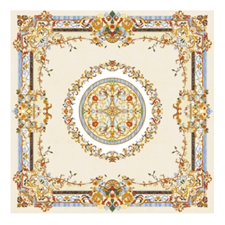 Waterjet Marble Inlay Carpet Medallion Floor Stone