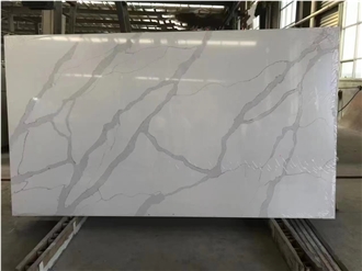 Artificial Stone Calacatta Quartz Slabs For Wall Tile