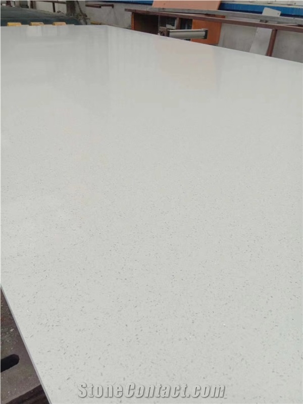 Artificial Stone Super White Grain Quartz Slabs