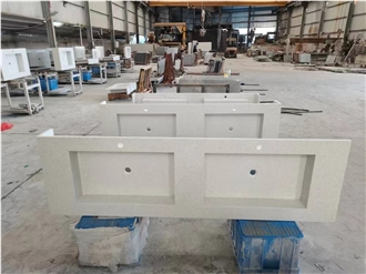 Artificial Stone Super White Grain Quartz Slabs