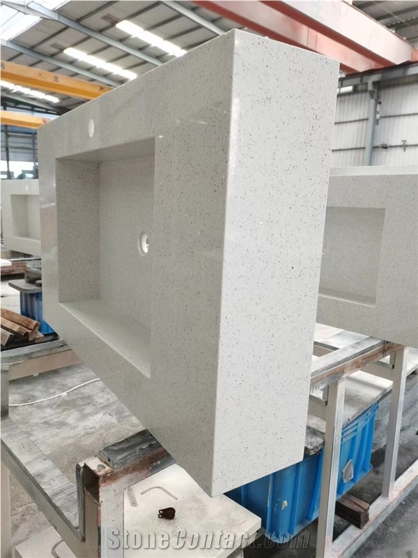 Artificial Stone Super White Grain Quartz Slabs