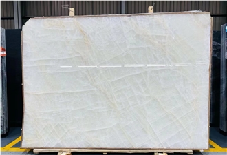 Golden Vein White Crystal Marble Slab For Wall Tiles