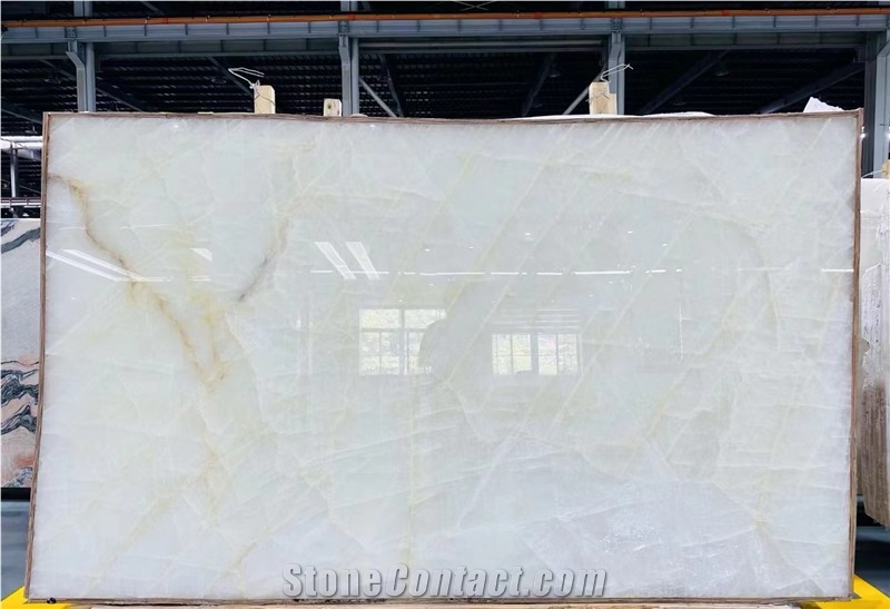 Golden Vein White Crystal Marble Slab For Wall Tiles