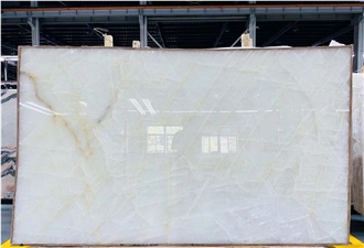 Golden Vein White Crystal Marble Slab For Wall Tiles