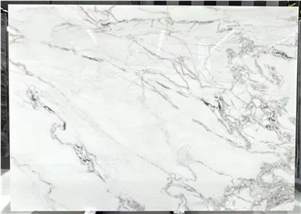 Grey Veins Oyster White Marble  Slab For Floor Tiles Wall
