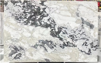 Grey Veins Oyster White Marble  Slab For Floor Tiles Wall