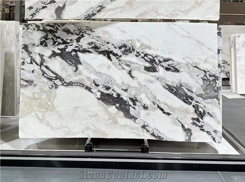 Grey Veins Oyster White Marble  Slab For Floor Tiles Wall