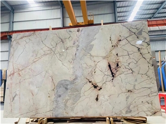 Luxury Cristallo Pink Quartzite Slab For Wall Floor Tiles