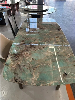 Luxury Royal Amazon Green Quartzite Table Top