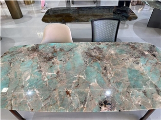 Luxury Royal Amazon Green Quartzite Table Top