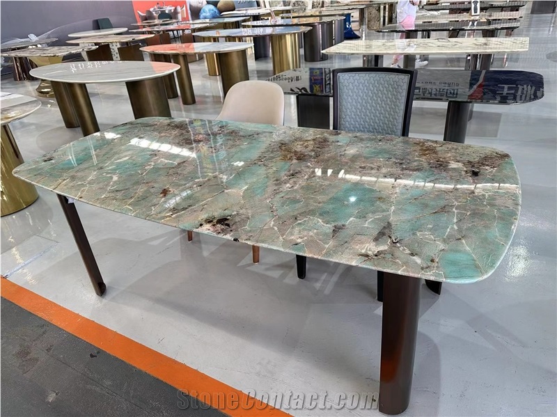 Luxury Royal Amazon Green Quartzite Table Top