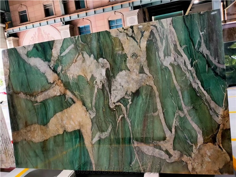 Luxury Royal Amazon Green Quartzite Table Top