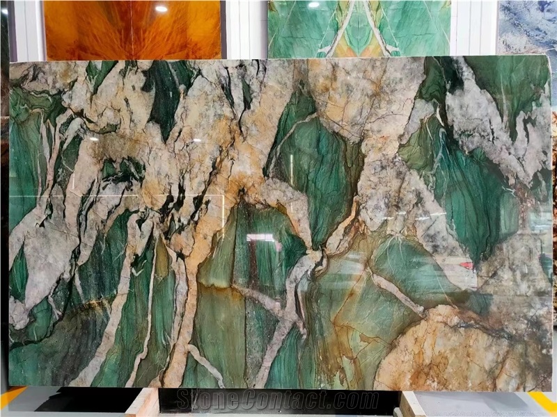 Luxury Royal Amazon Green Quartzite Table Top