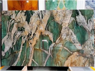 Luxury Royal Amazon Green Quartzite Table Top