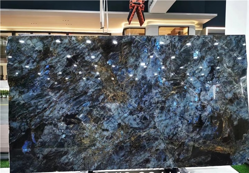 Madagascar Blue Labrador Granite Slab For Wall Tiles