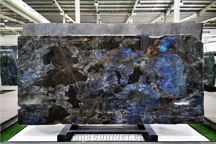 Madagascar Blue Labrador Granite Slab For Wall Tiles