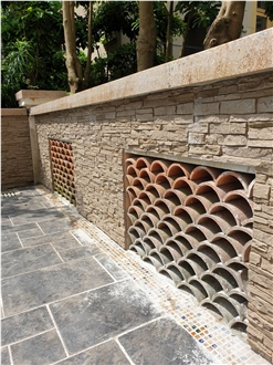 Faux Slate Stone Panel Brick Stacked Stone