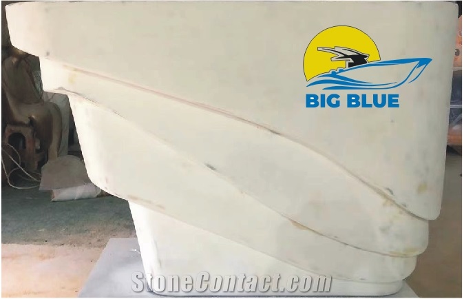 Modern Minimalist Curved Boat Reception Desk