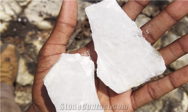 Angolan White Quartz Boulders