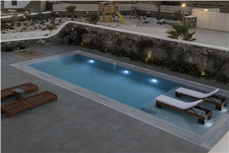 White Marble Pool Deck Drain Terrace Pavers