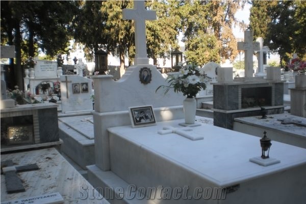 White Marble Tombstones