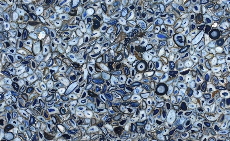 Blue Agate Semi-Precious Stone Slabs