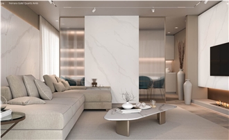 Ferrara Gold Quartz Slabs