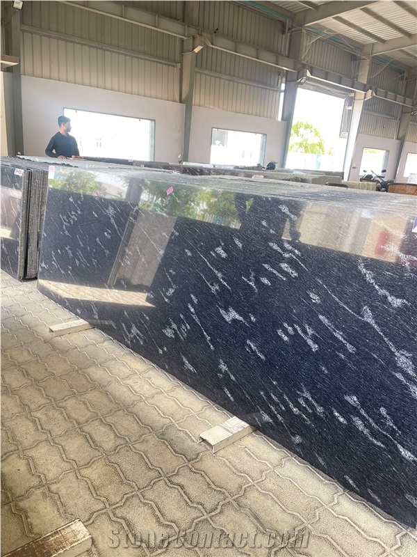 Fish Black Exotic Granite Slabs