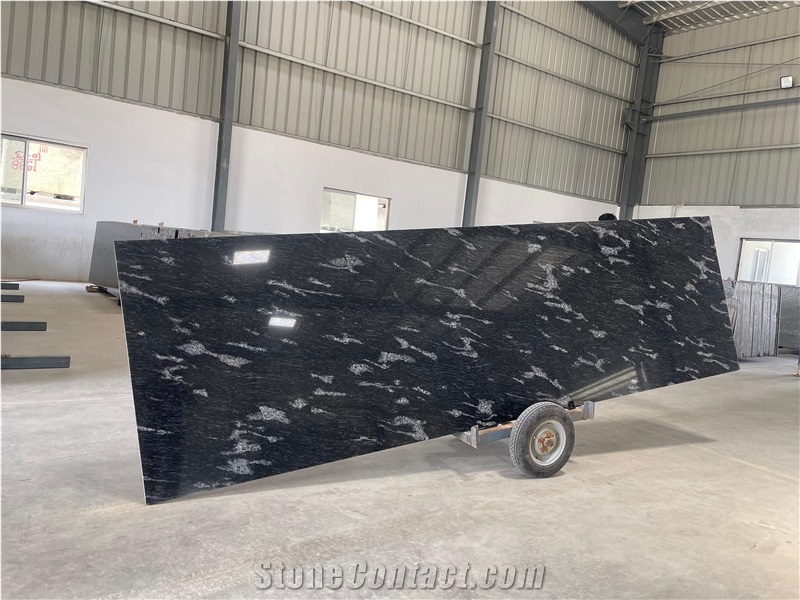Fish Black Exotic Granite Slabs