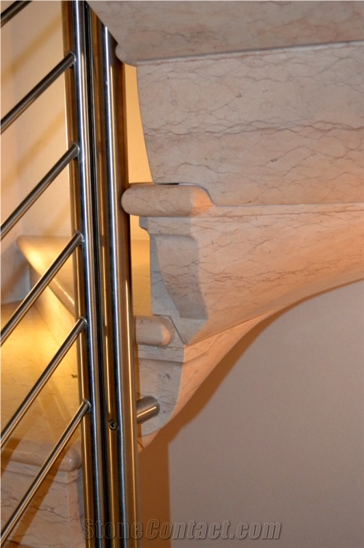 Pietra Lessinia Rosa Limestone Staircase-Steps And Risers