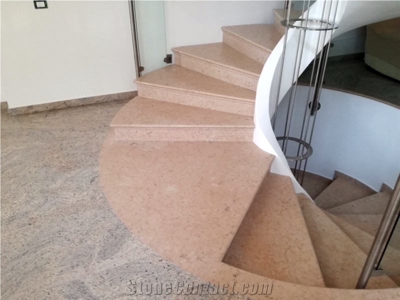 Pietra Lessinia Rosa Limestone Staircase-Steps And Risers