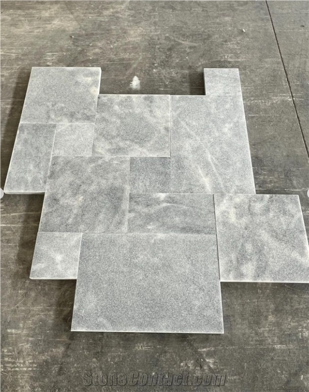 Premium Select Tahoe Blue Leather Marble Tiles
