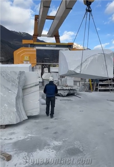 Bianco Lasa Marble Blocks